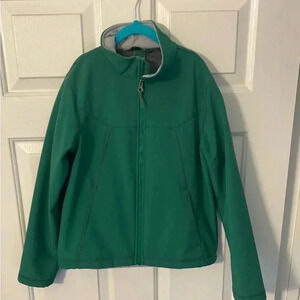 L.L. Bean‎ Green Fleece Lined Jacket Medium Kids Youth Full Zip